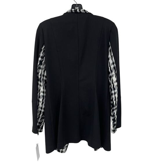 NWT Insight New York Zipper Accent Black White Houndstooth Jacket Womens 2 - Picture 5 of 7